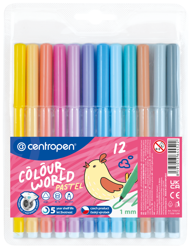 Centropen Colour World Pastel 7550 12 ks