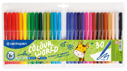 Obrázek produktu: Centropen Popisovač COLOUR WORLD 7550 trojboký - sada 30 barev