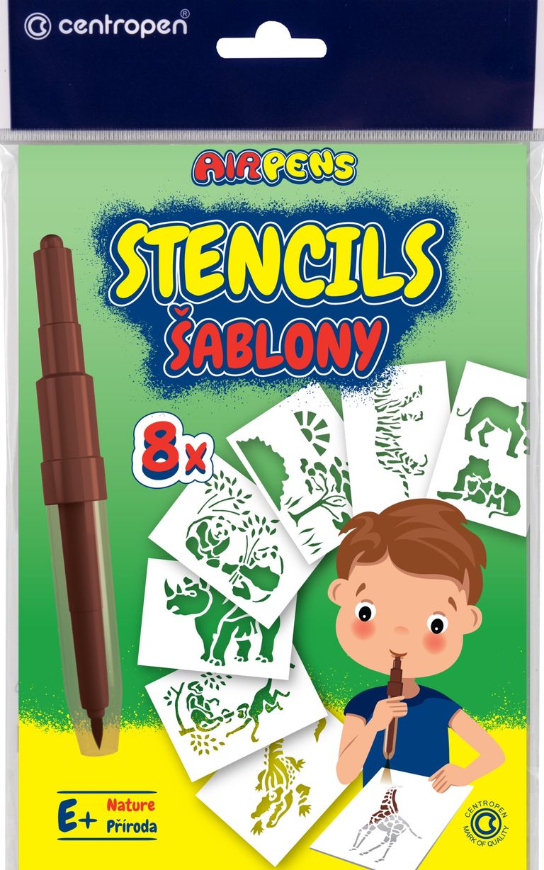 Šablony na foukací fixy Centropen set E+ CENTROPEN, a.s.