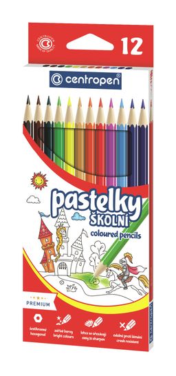 Obrázek produktu: Centropen Školní pastelky - sada 12 barev