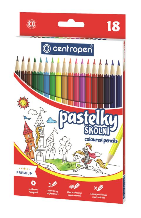 Obrázek produktu: Centropen Školní pastelky - sada 18 barev