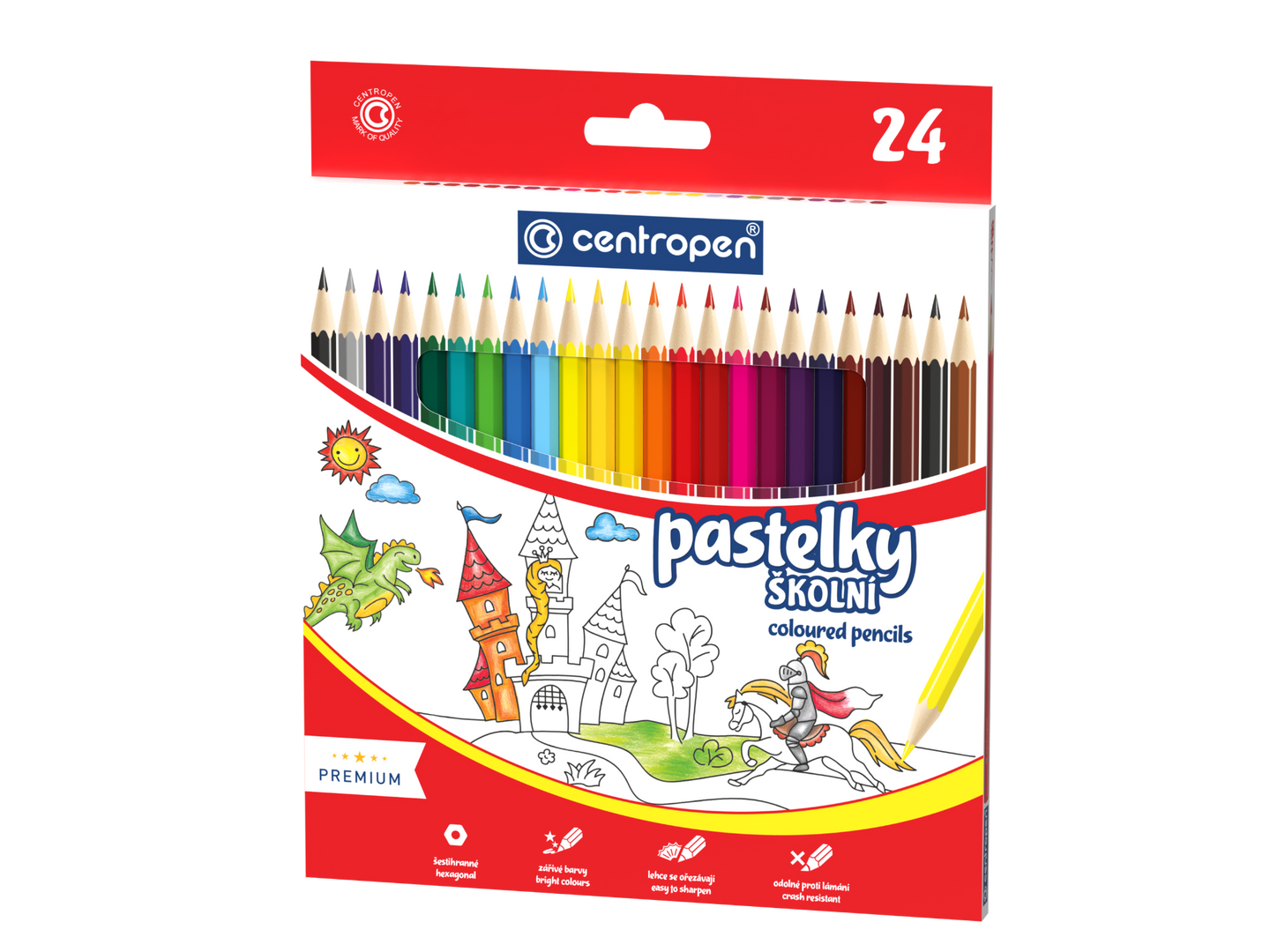 Centropen Školní pastelky - sada 24 barev