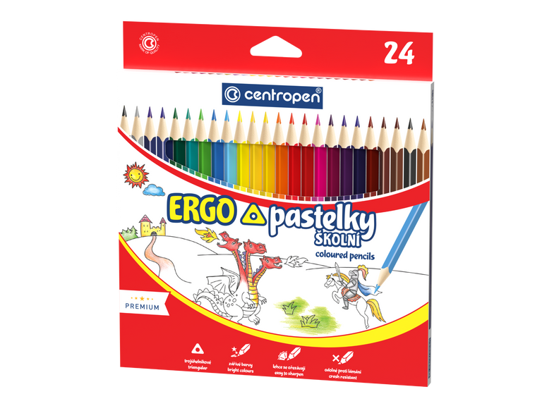 Centropen pastelky 9521 trojhranné - 24 ks