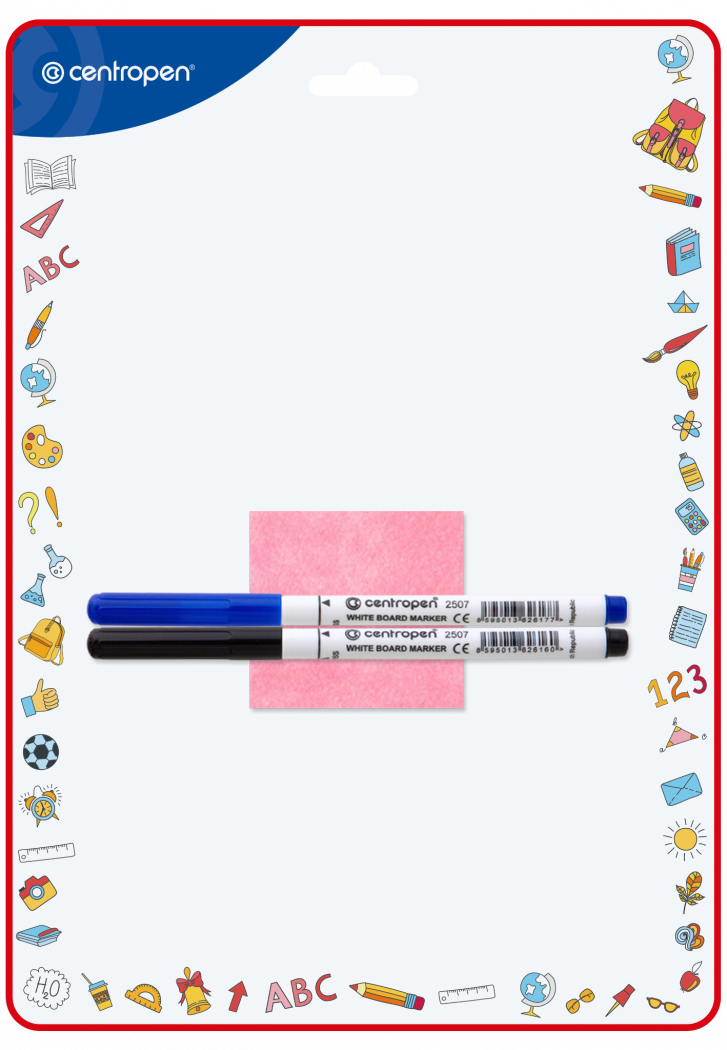 CENTROPEN Stíratelná tabulka A4 (oboustranná) + 2 fixy