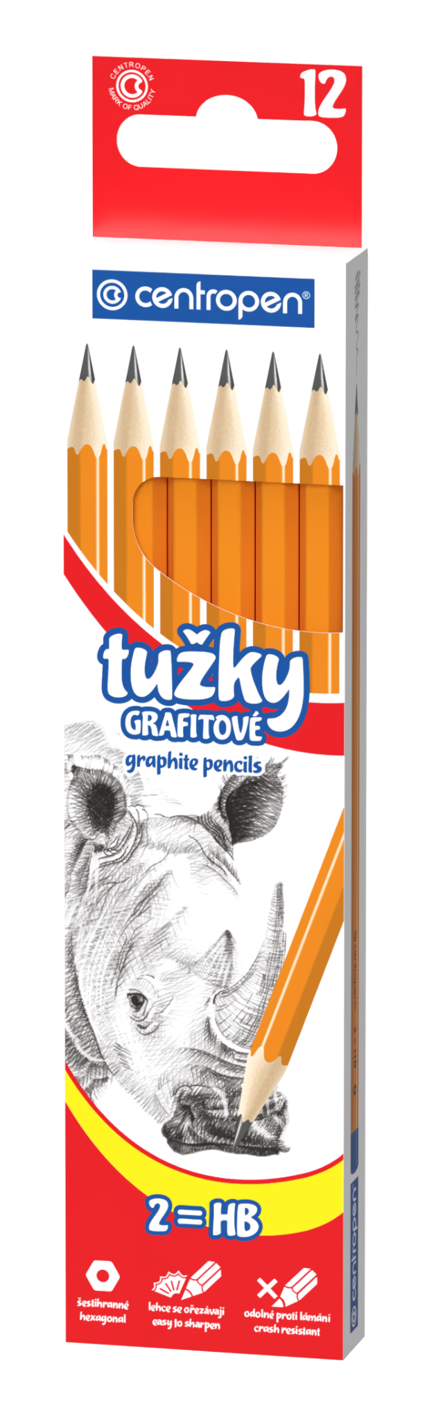 Centropen Tužka grafitová č.2 - balení 12 ks