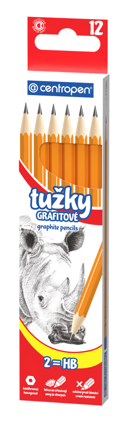 Obrázek produktu: Centropen Tužka grafitová č.2 - balení 12 ks