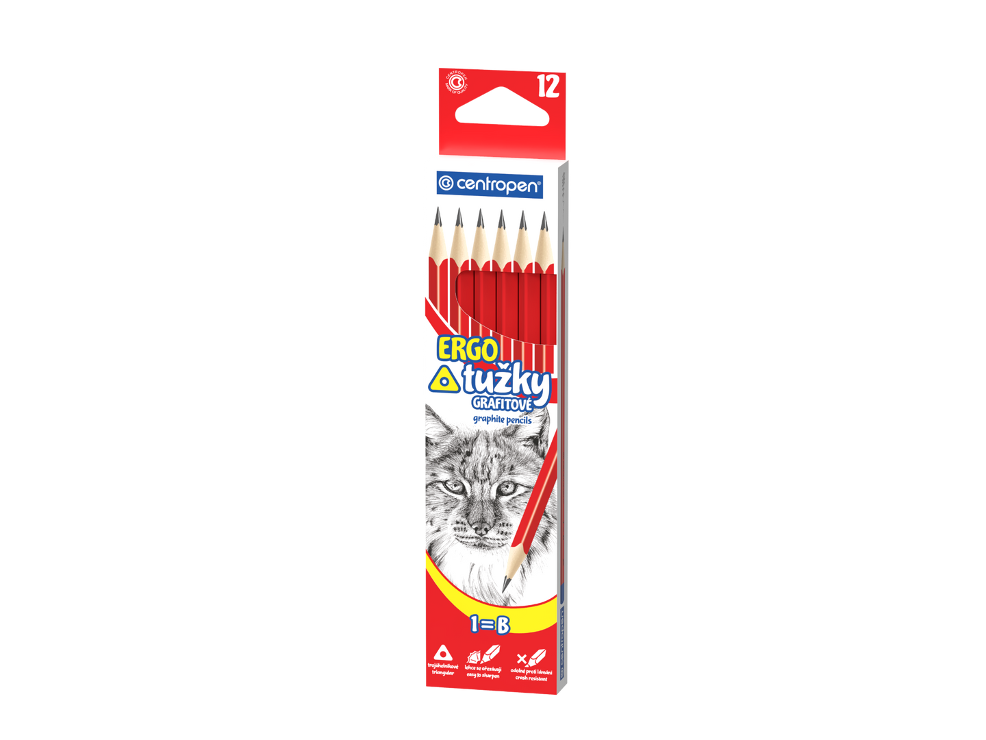 Centropen Tužka grafitová ERGO č.1 - balení 12 ks