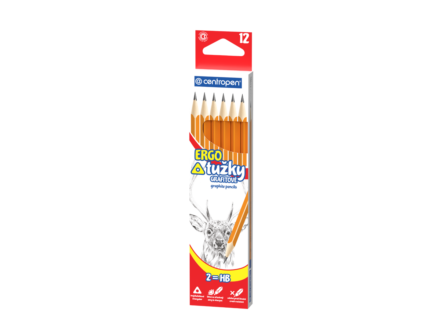 Centropen Tužka grafitová ERGO č.2 - balení 12 ks