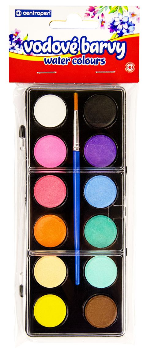 Obrázek produktu: Centropen Vodové barvy 22 mm - 12 barev