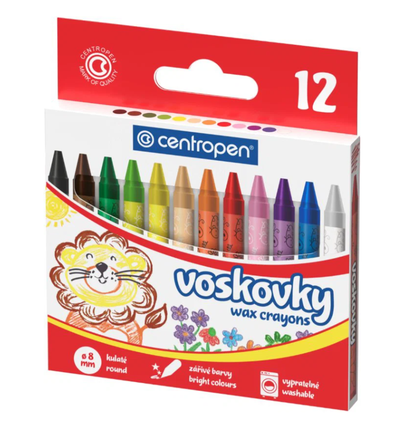 Centropen Voskovky kulaté 8 mm - 12 ks