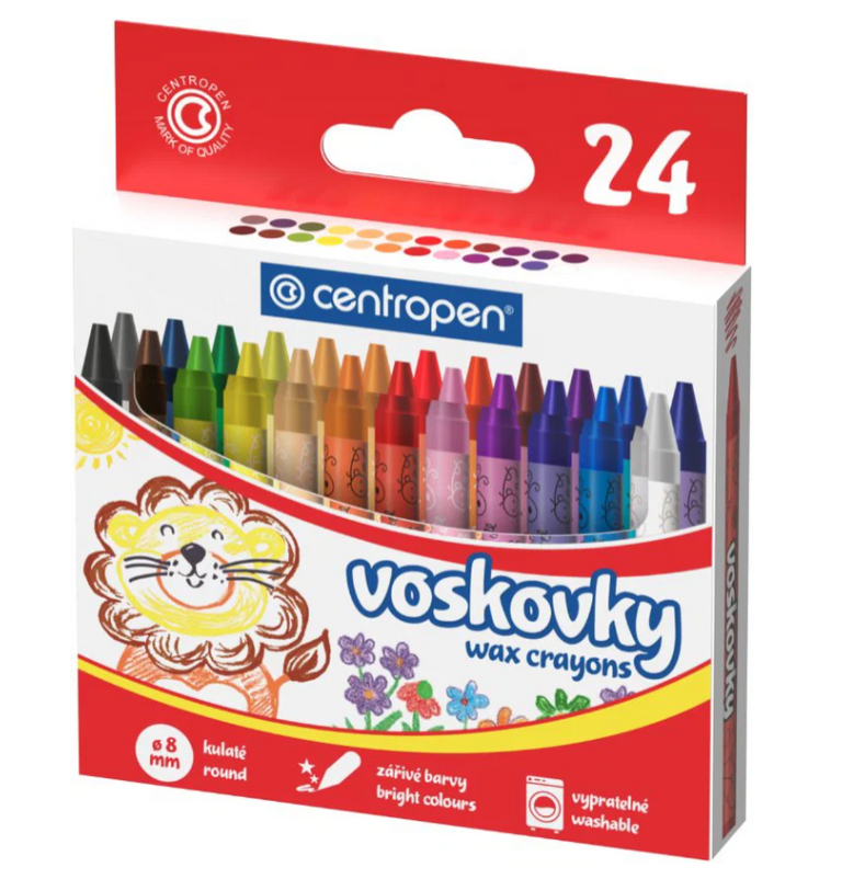 Centropen Voskovky kulaté 8 mm - 24 ks