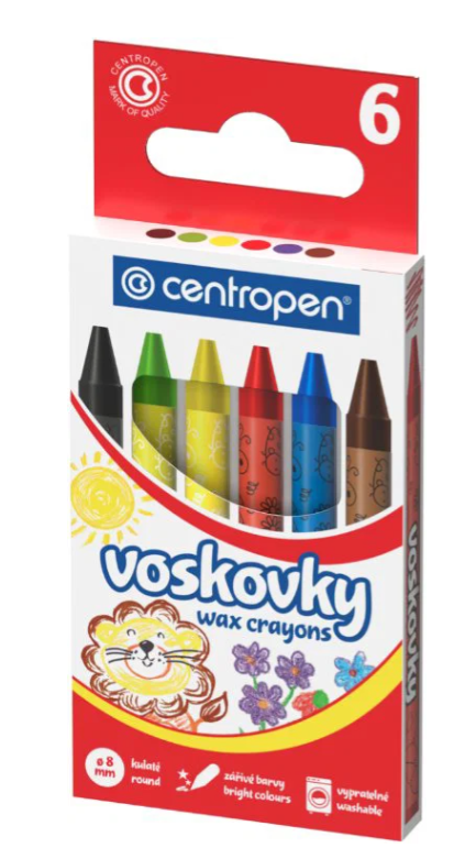 Centropen Voskovky kulaté 8 mm - 6 ks