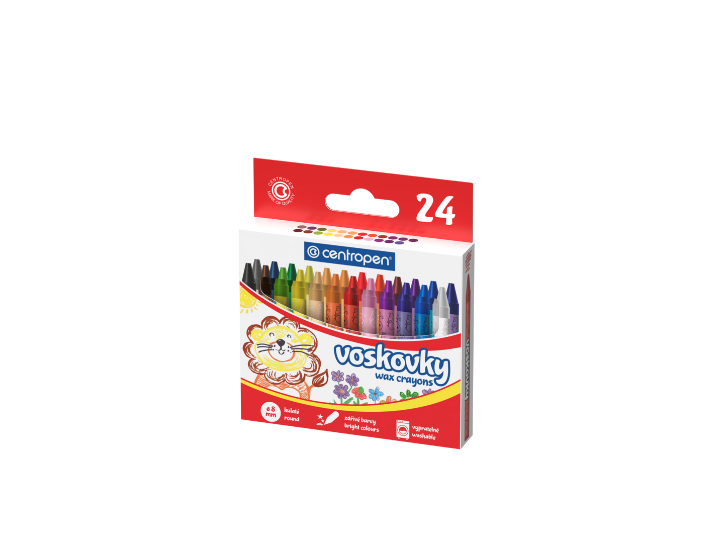 Centropen Voskovky kulaté 8mm - 24 ks