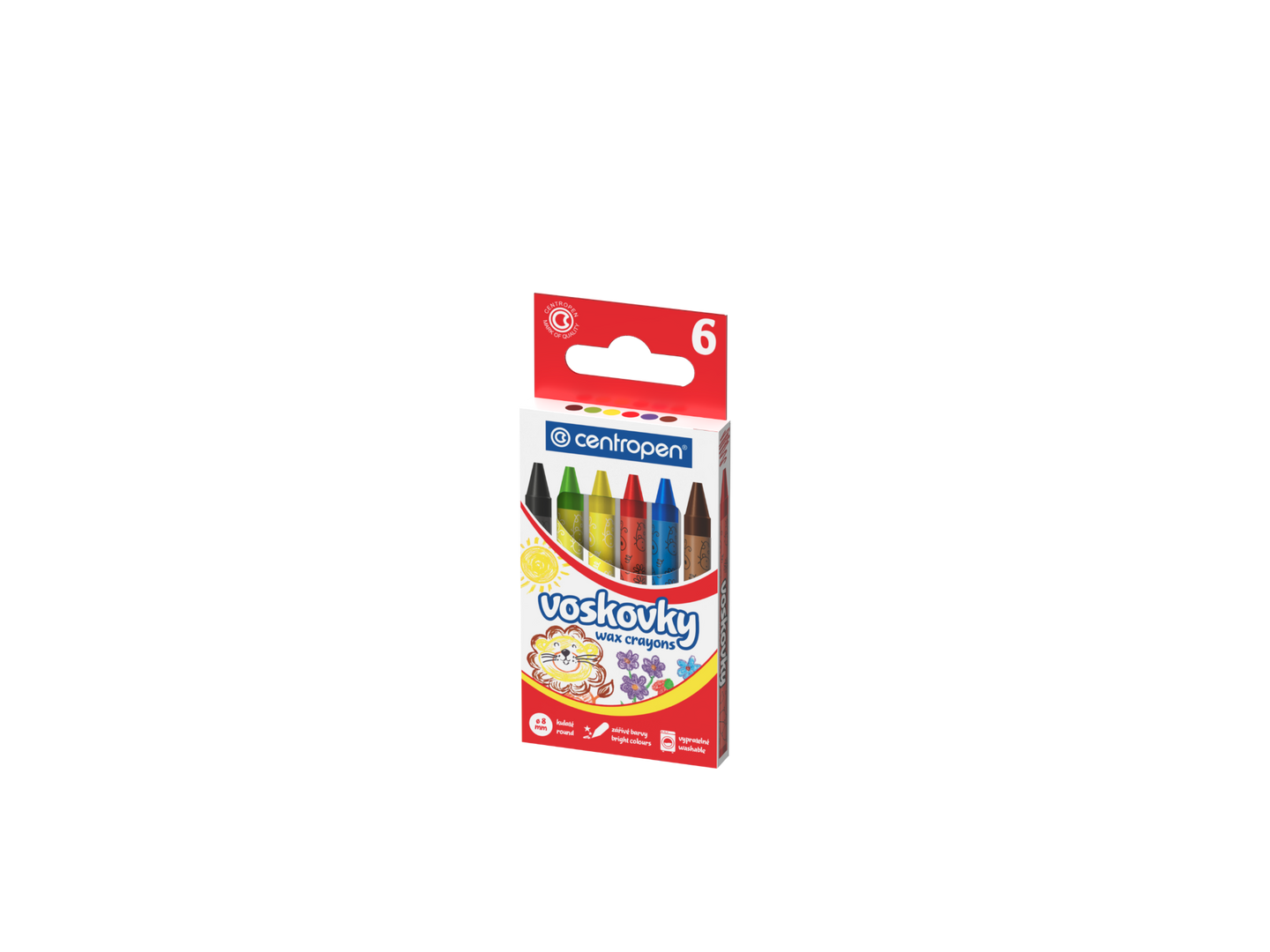 Centropen Voskovky kulaté 8mm - 6 ks