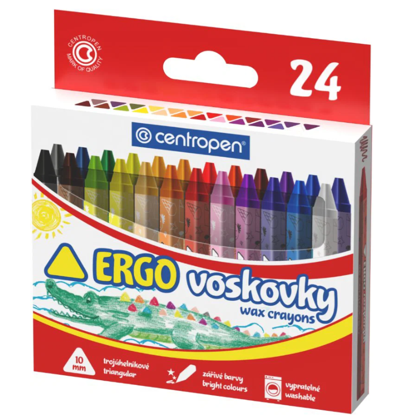 Centropen Voskovky trojhranné - 24 ks