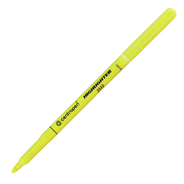Zvýrazňovač Centropen 2532 žlutý CENTROPEN, a.s.