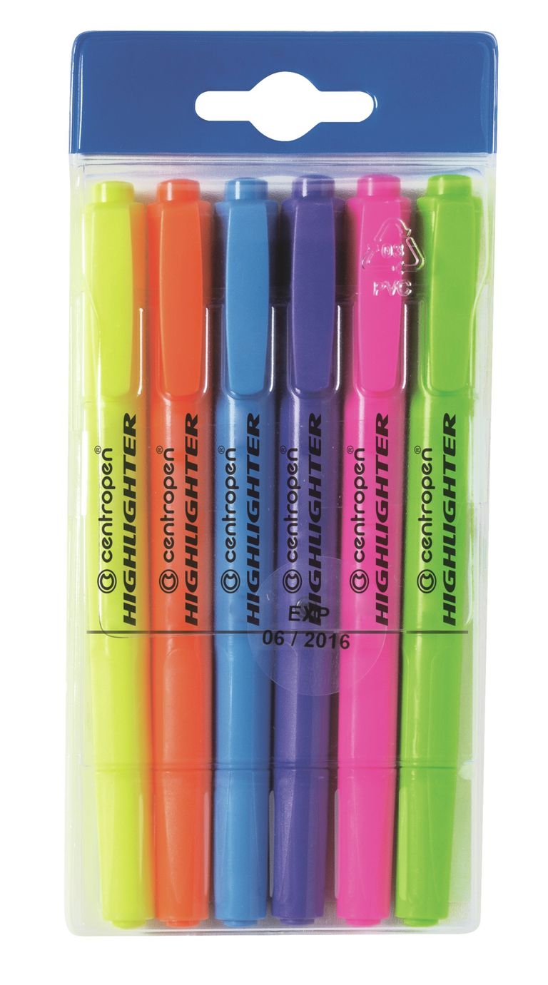 Zvýrazňovač Centropen 8722/6 sada CENTROPEN, a.s.