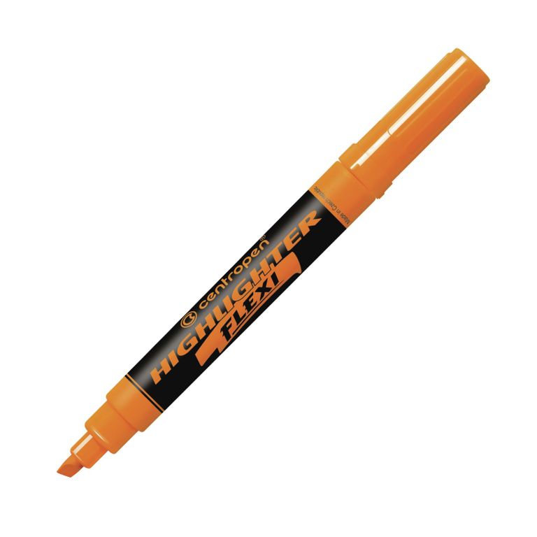 Zvýrazňovač Centropen 8542 Flexi, oranžový  CENTROPEN, a.s.