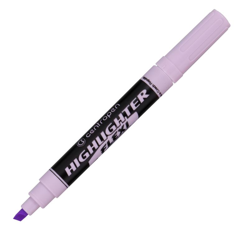 Zvýrazňovač Centropen 8542 Flexi, fialový pastelově CENTROPEN, a.s.