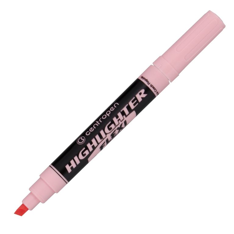 Zvýrazňovač Centropen 8542 Flexi, růžový pastelově CENTROPEN, a.s.