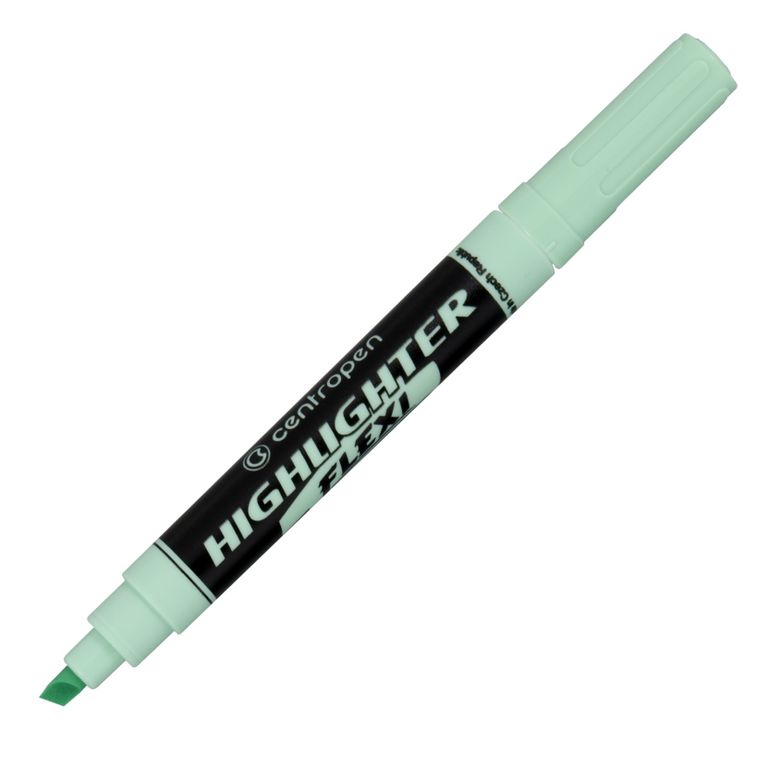 Zvýrazňovač Centropen 8542 Flexi, zelený pastelově CENTROPEN, a.s.