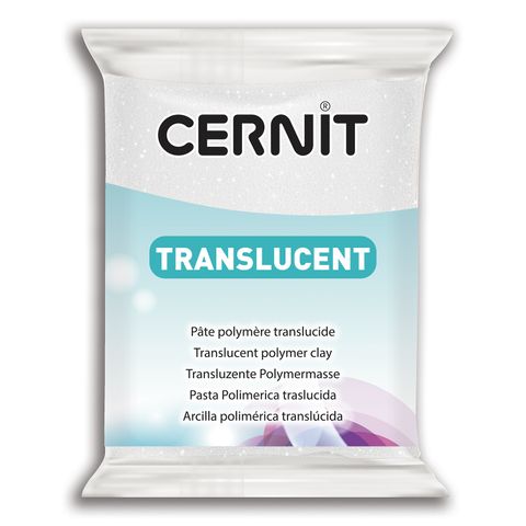 Obrázek produktu: CERNIT Translucent 56g bílá glitrová