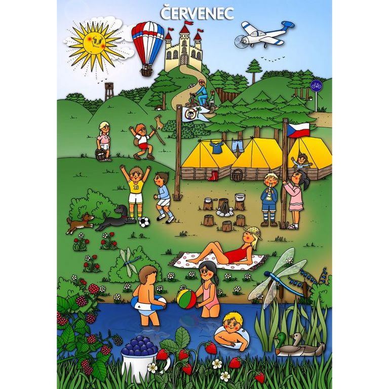 Červenec - tematický obraz