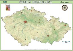 Obrázek produktu: Česká republika - slepá mapa A4 (30x21 cm), bez lišt