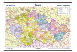 Obrázek produktu: Česko – administrativní členění – školní nástěnná mapa