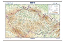 Obrázek produktu: Česko – reliéf a povrch – školní nástěnná mapa 1 : 375 000