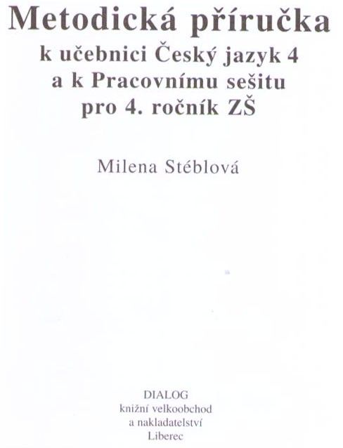 Levně Český jazyk 4 - metodická příručka