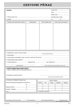 Obrázek produktu: Cestovní příkaz A4