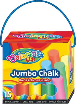 Obrázek produktu: Chodníkové křídy Colorino Jumbo - 15 ks - mix 8 barev