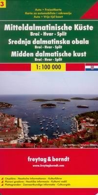 Mitteldalmatinische Küste 1:100 000 (Brač, Hvar, Split)