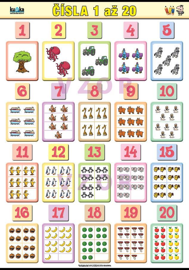 Čísla 1 až 20 XL (100x70 cm)