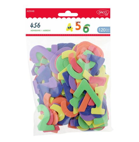 Obrázek produktu: Číslice pěnové samolepící - 120 ks