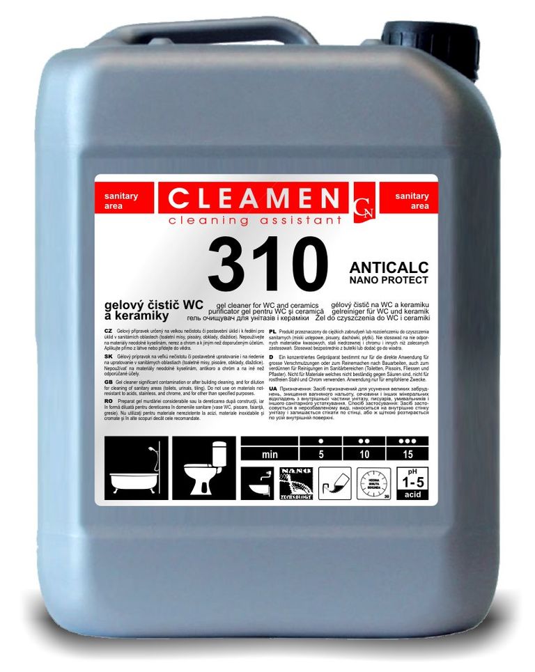 CLEAMEN 310 - extra kyselý čistič na WC 5 l