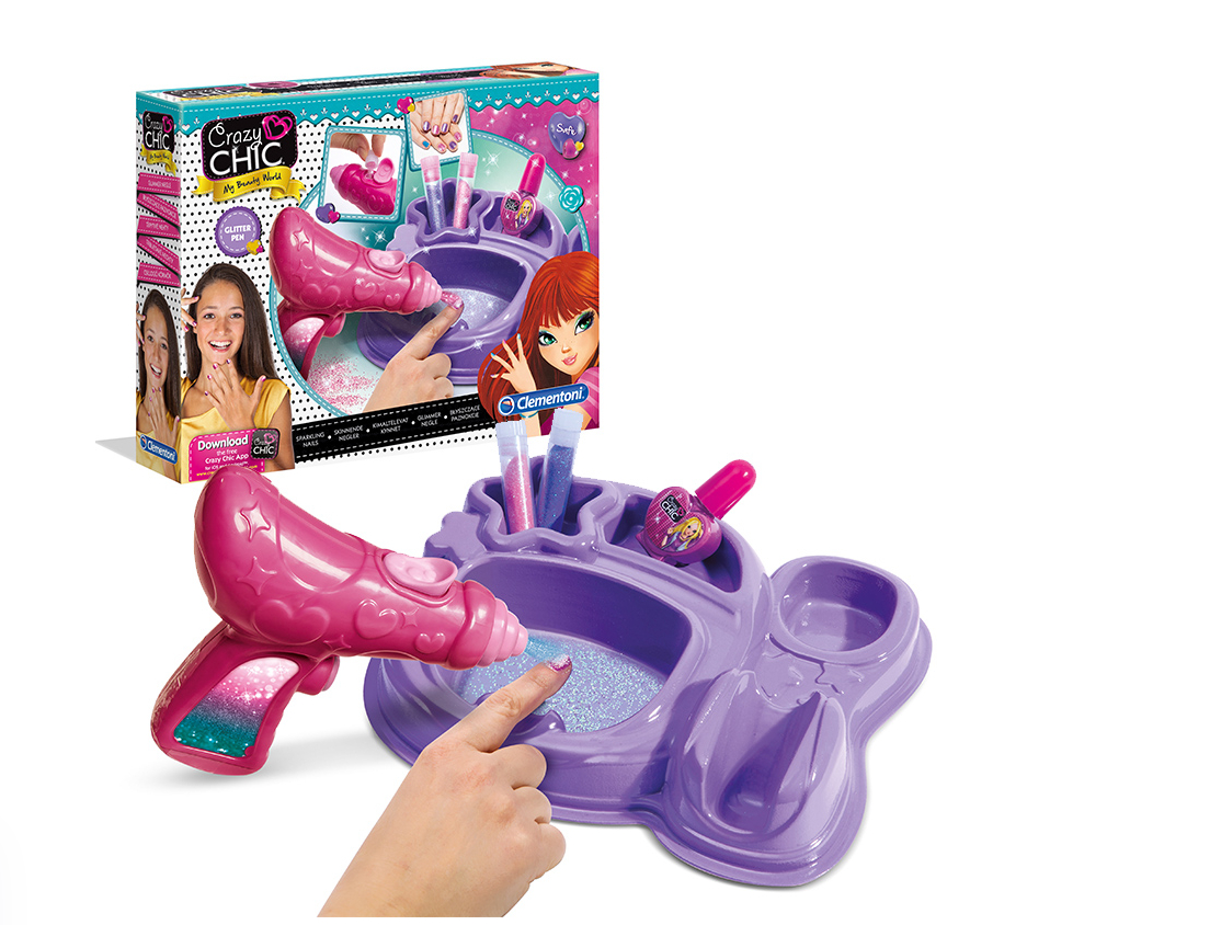Clementoni CRAZY CHIC nehtové studio Sparkling