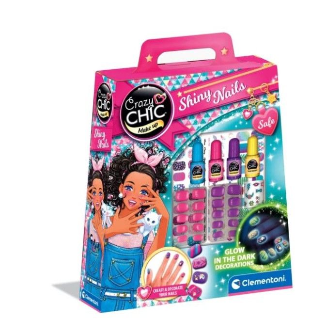 Clementoni Crazy Chic - Sada laků na nehty - svítící ve tmě