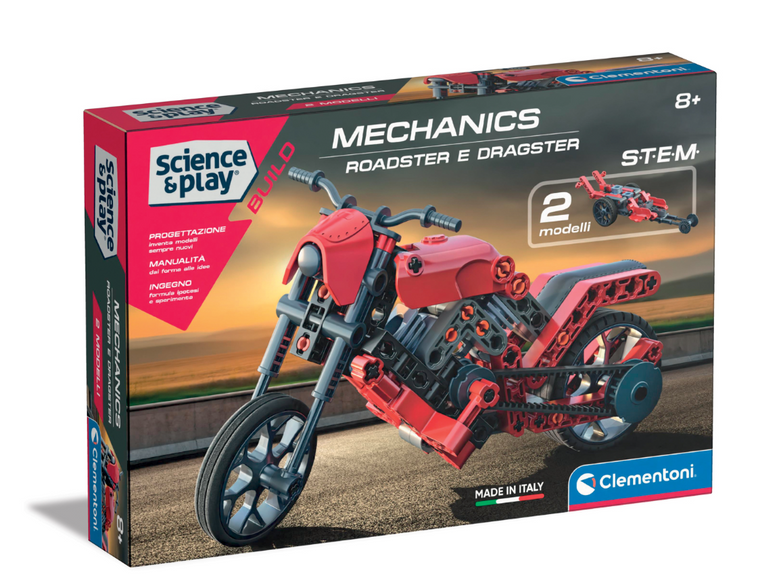 CLEMENTONI Science&Play Mechanická laboratoř Roadster a Dragster 2v1