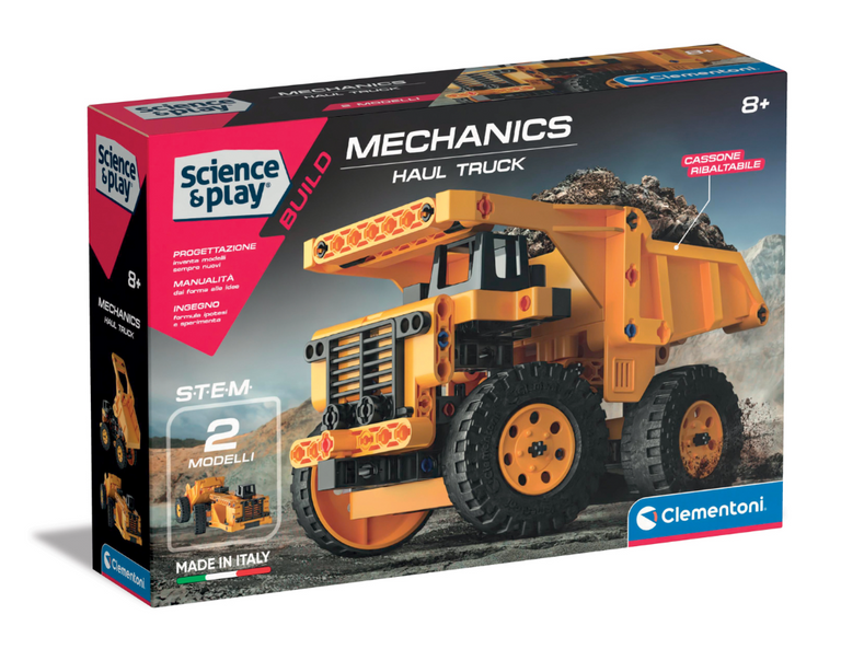 CLEMENTONI Science&Play Mechanická laboratoř Těžební auta 2v1