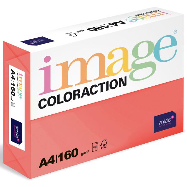 Levně Coloraction A4 160 g 250 ks - Chile/jahodově červená