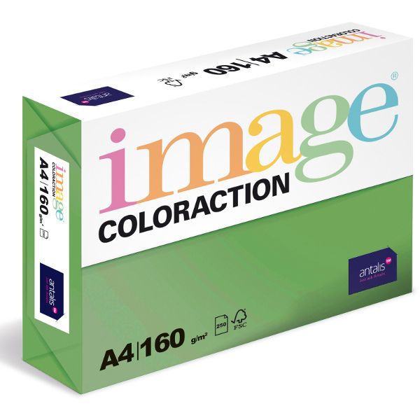 Levně Coloraction A4 160 g 250 ks - Dublin/tmavě zelená