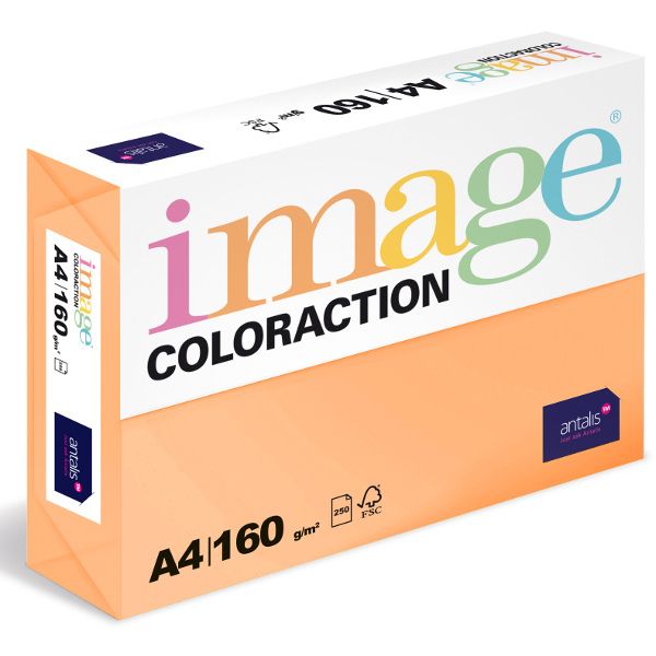 Levně Coloraction A4 160 g 250 ks - Venezia/sytá oranžová