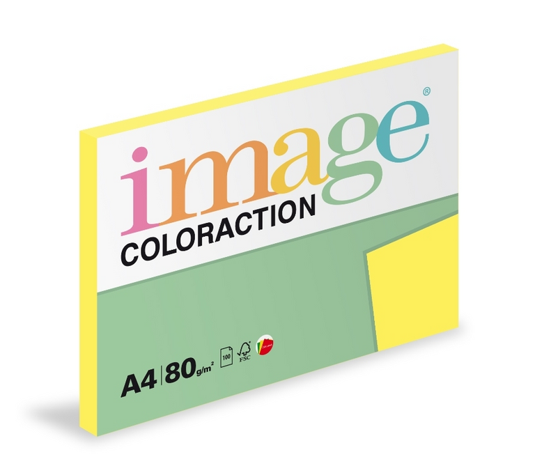 Levně Coloraction A4 80 g 100 ks - Canary/středně žlutá