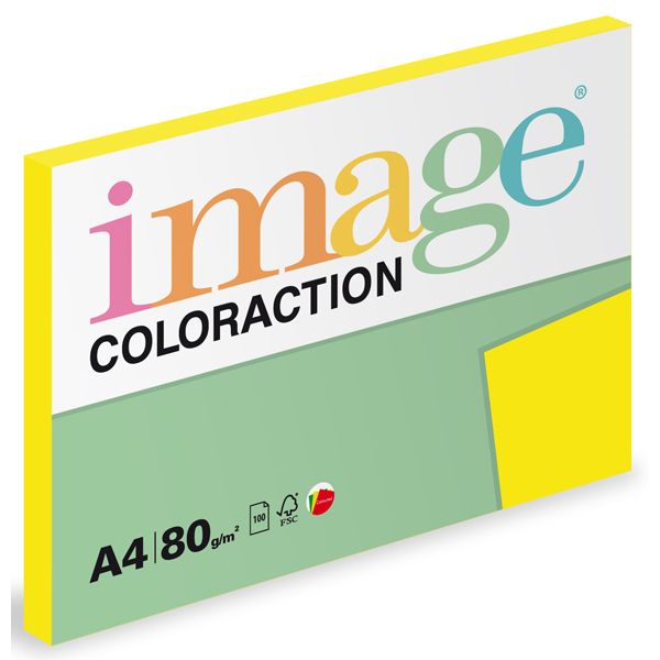 Levně Coloraction A4 80 g 100 ks - Sevilla/sytá žlutá