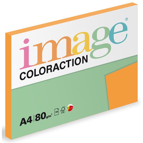Levně Coloraction A4 80 g 100 ks - Venezia/sytá oranžová