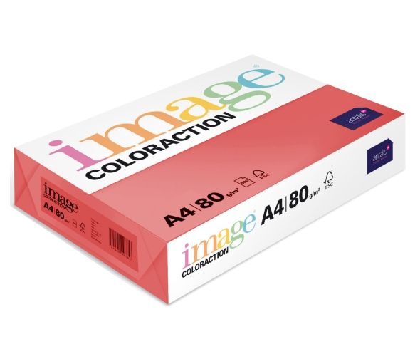 Levně Coloraction A4 80 g 500 ks - Chile/jahodově červená