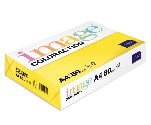 Levně Coloraction A4 80 g 500 ks - Sevilla/sytá žlutá