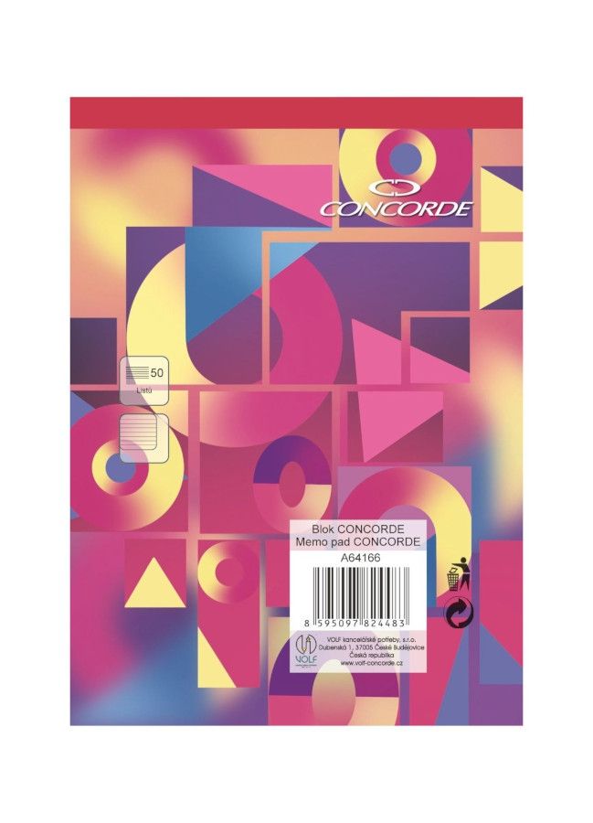 Blok CONCORDE A6 linka 8mm, 50 listů
